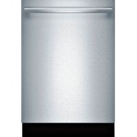 Bosch - 100 Series 24" Top Control Built-In Dishwasher with Hybrid Stainless Steel Tub - Stainless steel