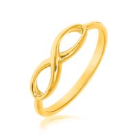 14k Yellow Gold Infinity Ring in High Polish (Size 7)