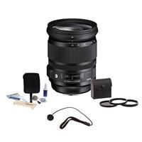 Sigma 24-105mm f/4.0 DG OS HSM ART Lens for Canon EF - Bundle - with 82mm Filter Kit (UV/CPL/ND2), Cap Tether, and Cleaning Kit
