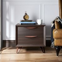 Furniture of America Taliyah Modern 2-drawer Nightstand - Wenge