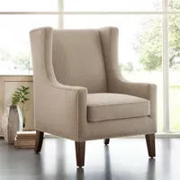 Linen Barton Wing Chair