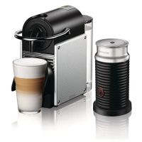 Delonghi Nespresso Pixie Aluminum Espresso Machine w/Aeroccino