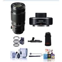 Fujifilm XF 50-140mm (76-213mm) F2.8 R LM OIS WR (Weather Resistant) Lens - Bundle with Fujifilm XF1.4X TC WR Teleconverter, 72mm Filter Kit, Soft Lens Case, Cleaning Kit, Capleash II,  Lens Cleaner