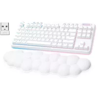 Logitech - G715 Wireless Gaming Keyboard Tactile Wireless, White Mist