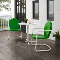 Griffith 3Pc Outdoor Bistro Set - 112 W x 36 D x 33.25 H - Green