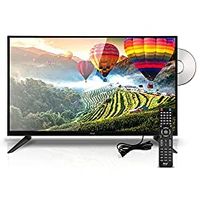 32" 728p HD DLED Television - Hi-Res Flat Screen Monitor TV with HDMI, RCA, Multimedia Disk Combo, Headphones, Full Range Stereo Speaker, Mounts on Wall, Works w/Mac PC, Includes Remote Control