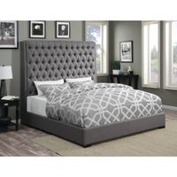 Coaster Furniture Camille Grey Button Tufted Bed - Queen