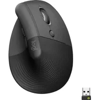 Logitech Lift Vertical Ergonomic Wireless Mouse, Graphite
