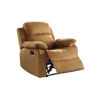 Brown Microfiber Recliner with Pillow Top Arms - Brown