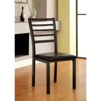 Furniture of America Norell Modern Ladder-Back Dining Chair, Black, 2pk