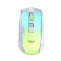 ROCCAT Burst Pro Air Lightweight Symmetrical Optical Wireless RGB Gaming Mouse with 19K DPI Optical Owl-Eye Sensor, Optical Switches, ROCCAT Titan Wheel, 81-Gram Weight – White