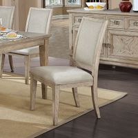 Transitional Natural Tone/Beige Side Chair (2/CTN)