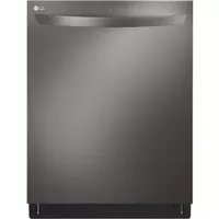 LG Top Control Wi-Fi Enabled Dishwasher with TrueSteam and 3rd Rack in Black Stainless Steel