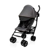 Summer Infant 3Dlite+ Convenience Stroller, Charcoal Herringbone  – Lightweight Umbrella Stroller with Oversized Canopy, Extra-Large Storage and Compact Fold, 31993