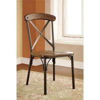 Furniture of America Wagner Metal Dining Chair in Bronze (Set of 2)