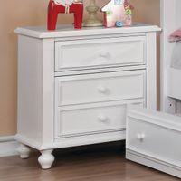 Ceralin Traditional Moulded 2-drawer Youth Nightstand by FOA - White
