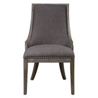Aidrian Charcoal Gray Accent Chair - Chair