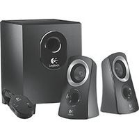Logitech - Z313 2.1-Channel Speaker System (3-Piece) - Black/Silver