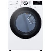 LG - 7.4 Cu. Ft. Stackable Smart Gas Dryer with Steam and Built In Intelligence - White
