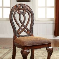 Traditional Brown/Cherry Side Chair (2/CTN)