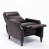 Brooklyn Faux Leather Push Back Recliner by Greyson Living - Burnished Brown