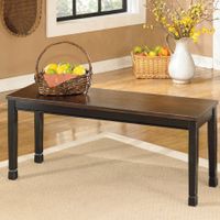 Signature Design by Ashley Owingsville Large Dining Room Bench, Black/Brown