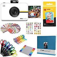 Kodak Step Touch 13MP Digital Camera & Instant Printer with 3.5 LCD Touchscreen (White) Scrapbook Bundle