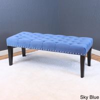 Markelo Velvet Bench - Markelo Sky Blue Velvet Bench