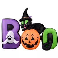 5-Ft. Inflatable Pre-Lit Boo Sign with B...