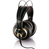 AKG K240 Studio Over-Ear Semi-Open Professional Headphones, 15-25000 Hz Frequency Bandwidth, 55 Ohms Impedance, 1/4" and 1/8" Screw-on Jack Combo