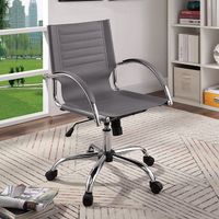 Contemporary Gray/Chrome Office Chair