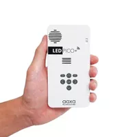 AAXA - Ultra-Portable LED Pico+ Mini Projector with 2 Hour Li-ion Battery, Wireless Screen Mirroring - White