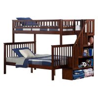 Woodland Twin over Full Staircase Bunk Bed