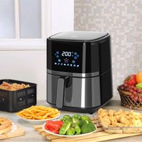 HOMCOM Small Air Fryer Oven Countertop Oven Cooking Gift - 13.5"L x 10"W x 12.5"H - 13.5"L x 10"W x 12.5"H - Black