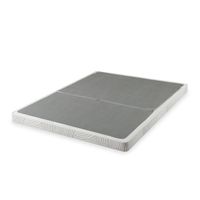 Priage Split Grey White Steel 4" King-size Low-profile Bifold Folding Mattress Foundation - King