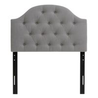 CorLiving Calera Diamond Tufted Fabric Arched Panel Headboard - Twin - Beige
