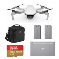 DJI Mini SE Drone - Bundle with 2x Intelligent Flight Battery, Charging Hub, 128GB microSD Card, Shoulder Bag