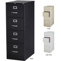 Hirsh 25-inch Deep 4-drawer Legal-size Commercial Vertical File Cabinet - Black