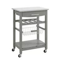 Causey Kitchen Cart Grey