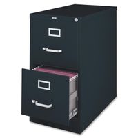 Lorell LLR60661 Black 2-drawer Vertical File Cabinet - LLR60661