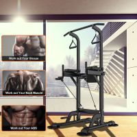 Tappio Multi-Function Power Tower Pull Up Dip Station Home Gym Equitment Stable Exercise Fitness - Black
