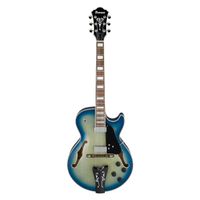 Ibanez George Benson Signature GB10EM 6-String Hollowbody Electric Guitar, 22 Frets, Nyatoh Neck, Bound Walnut Fretboard, Jet Blue Burst