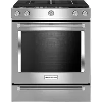 KitchenAid - 5.8 Cu. Ft. Self-Cleaning Slide-In Gas Convection Range - Stainless Steel