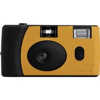 Yashica MF-1 Snapshot Art 35mm Film Camera, Orange & Black