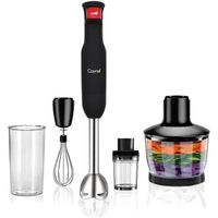Caynel 5-in-1 Immersion Hand Blender, Stainless Steel - Black/Stainless Steel