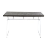 Carbon Loft Kingsley Metala and Wood Industrial Dining Table - Vintage White/Espresso
