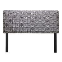 Upholstered Towers Black/ White Headboard - Twin
