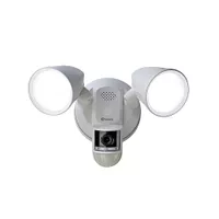 Swann Wi-Fi 4K UHD Security Surveillance Floodlight Camera, Night Vision, 115 Degree Viewing, Heat Sensing, 2-Way Talk - White