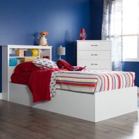 South Shore Fusion 39" Twin Mate's Bed with 3 Drawers, Multiple Finishes