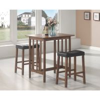 Coaster Company Brown Wood 3-piece Dining Set - Table